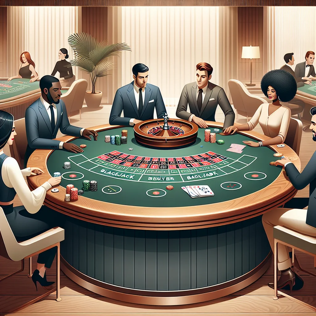 Jogos de mesa populares como blackjack e roleta